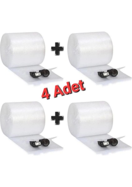 4 Adet Balonlu Naylon 20cm x 20 mt Toplam 80 Metre Ambalaj Naylonu Patpat Pıt Pıt 35 gr