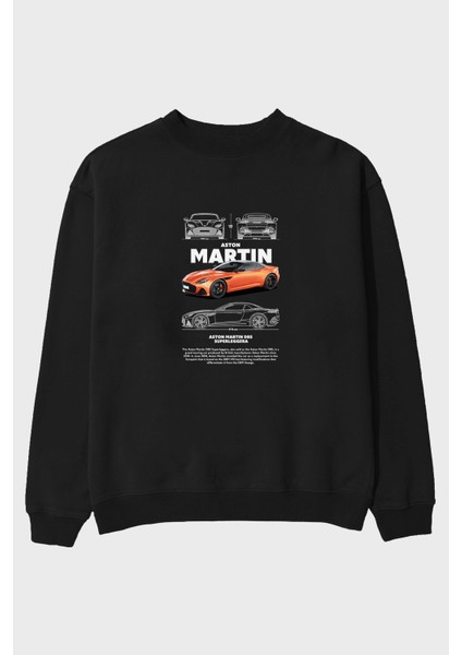 Aston Martın Dbs Ön Baskılı Anime Oversize Sweatshirt Erkek Kadın Unisex
