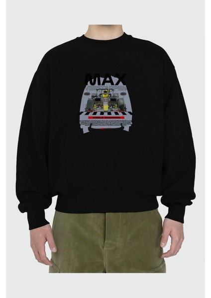 Max Verstappen Ön Baskılı Anime Oversize Sweatshirt Erkek Kadın Unisex fiyatları
