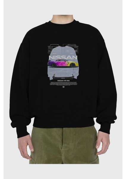 Nıssan Gtr R35 Ön Baskılı Anime Oversize Sweatshirt Erkek Kadın Unisex fiyatları