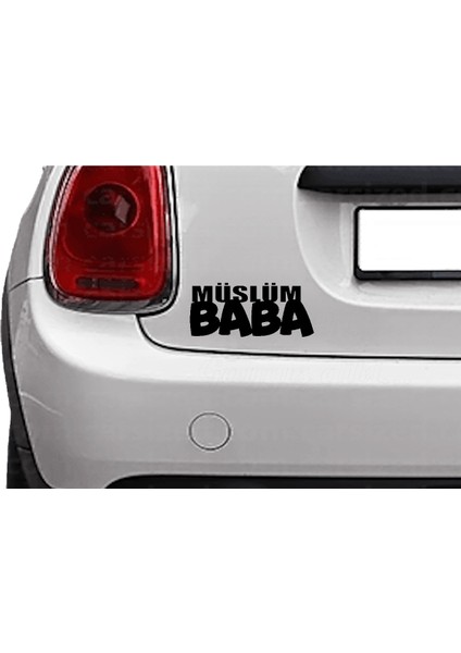 Müslüm Baba Sticker 20X9CM. Siyah.
