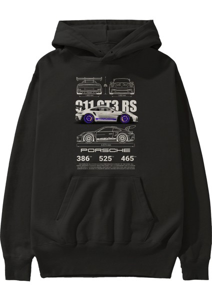 Porsche 911 Gt3 Rs Blue Ön Baskılı Hoodie Oversize Kapüşonlu Sweatshirt Erkek Kadın Unisex fiyatları