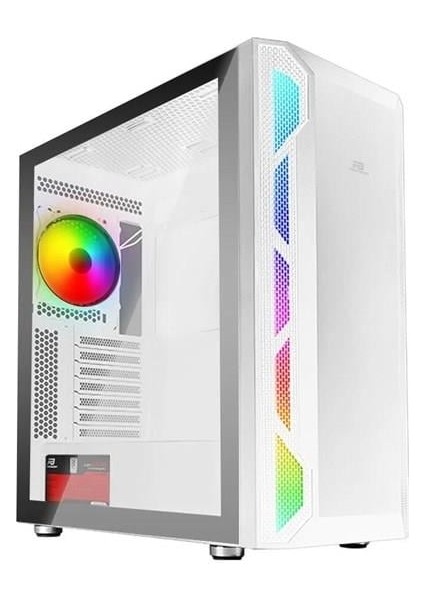 VK-G3701W 4-Rgb Fanlı Gamıng Mıd-Tower Pc Kasası Beyaz