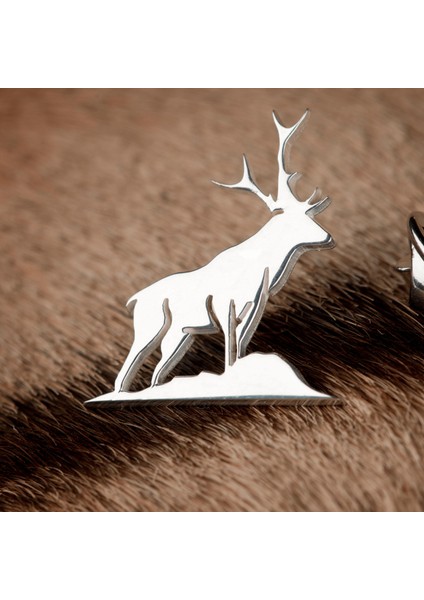 Deer Gümüş Broş 02