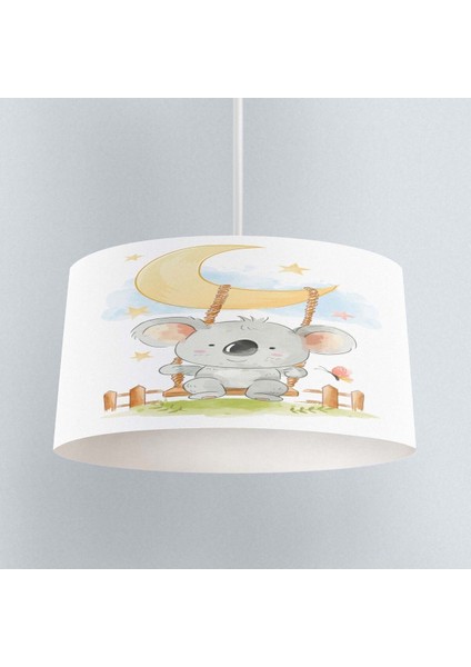 Sevimli koala desenli çocuk bebek odası sarkıt avize