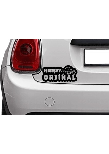 Herşey Sticker 20X9,5CM Modife Araclara. Siyah.