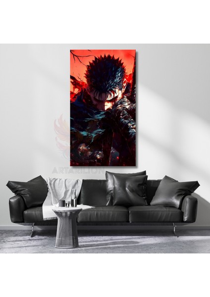 Kanvas Anime Tablosu Guts Berserk Temalı Dijital Baskı Kanvas Tablo Oyuncu Odası Tablosu