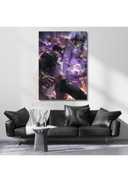 Cam Anime Tablosu Jojo Jotaro Temalı Dijital Baskı Cam Tablo Oyuncu Odası Tablosu