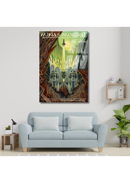Yüzüklerin Efendisi Cam Minas-Morgul Dijital Baskı Kırılmaz Cam Tablo Lotr Cam Tablo