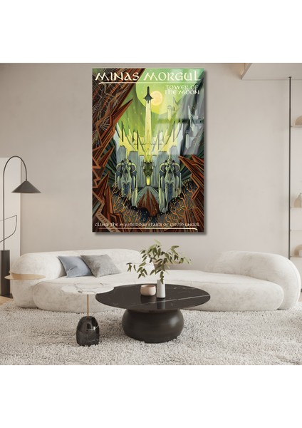 Yüzüklerin Efendisi Cam Minas-Morgul Dijital Baskı Kırılmaz Cam Tablo Lotr Cam Tablo