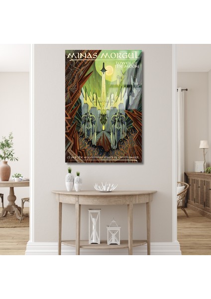 Yüzüklerin Efendisi Cam Minas-Morgul Dijital Baskı Kırılmaz Cam Tablo Lotr Cam Tablo