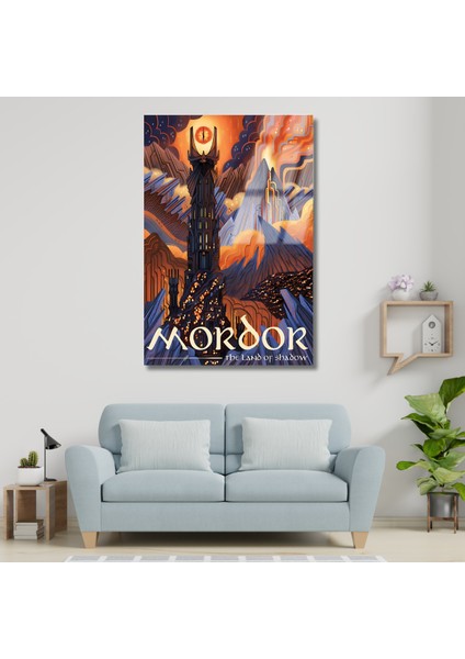 Yüzüklerin Efendisi Cam Mordor Dijital Baskı Kırılmaz Cam Tablo Lotr Cam Tablo