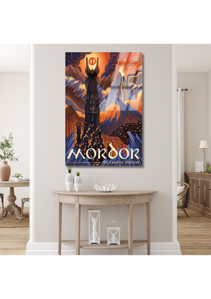 Yüzüklerin Efendisi Cam Mordor Dijital Baskı Kırılmaz Cam Tablo Lotr Cam Tablo