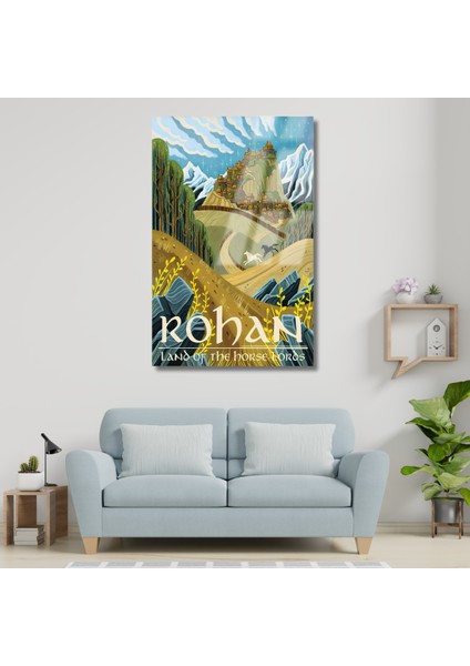 Yüzüklerin Efendisi Cam Rohan Dijital Baskı Kırılmaz Cam Tablo Lotr Cam Tablo