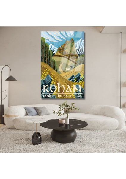 Yüzüklerin Efendisi Cam Rohan Dijital Baskı Kırılmaz Cam Tablo Lotr Cam Tablo