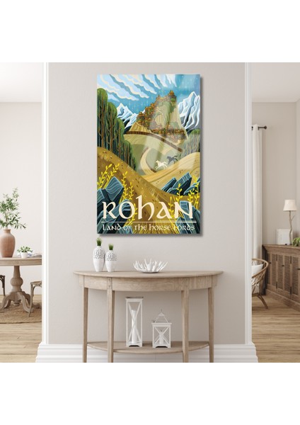 Yüzüklerin Efendisi Cam Rohan Dijital Baskı Kırılmaz Cam Tablo Lotr Cam Tablo