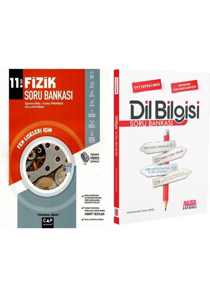 (Sınıf: 11) Fen Lisesi Fizik ve Dil Bilgisi Soru Bankası Seti 2 Kitap