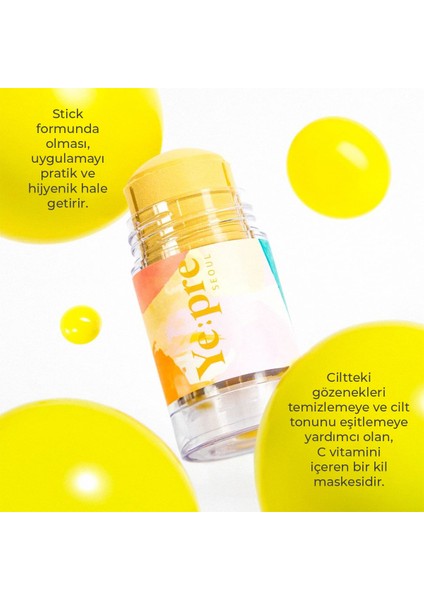 Vitamin C Pore Care Mud Stick Mask Gözenek Temizleyici Yatıştırıcı Kil Maskesi Kore 40g fırsatları