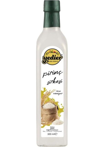 İçilebilir Doğal Fermantasyon Katkısız Pirinç Sirkesi 500ml