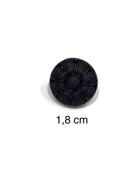 Yelek Hırka Düğmesi / Siyah 1,8 cm / KOD:2615