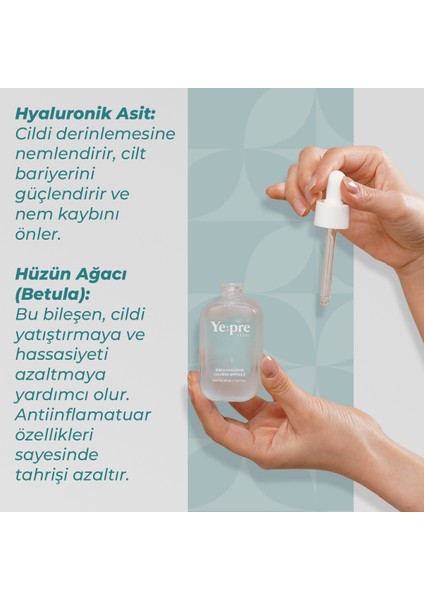 Birch Hyaluron Calming Ampoule Yoğun Nemlendirici Ampul Huş Ağacı Hyaluronic Acid Kore 30ml fırsatları