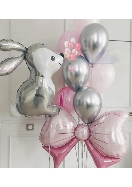 Tavşan kız balon demeti doğum günü süsü doğum günü parti seti