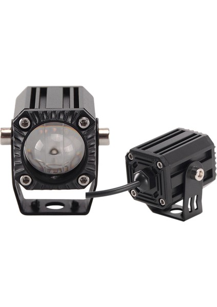 Offroad sis lambası 3.5cm beyaz-sarı 10w 12-80v set / LASS348