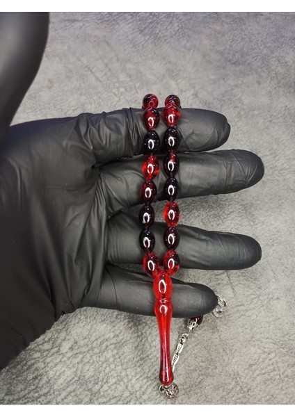 Mos Tesbih Arpa Kesim Toz Kehribar Tesbih