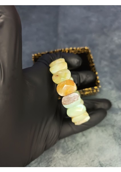 Amazonit Doğal Taş Rolex Bileklik