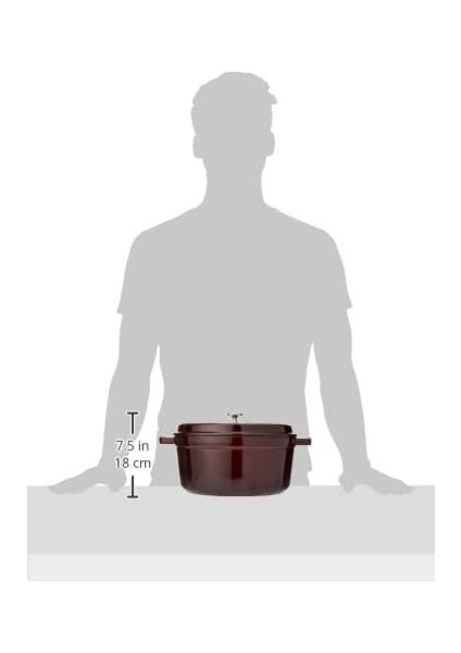 Döküm Tencere Yuvarlak 26 cm Bordo
