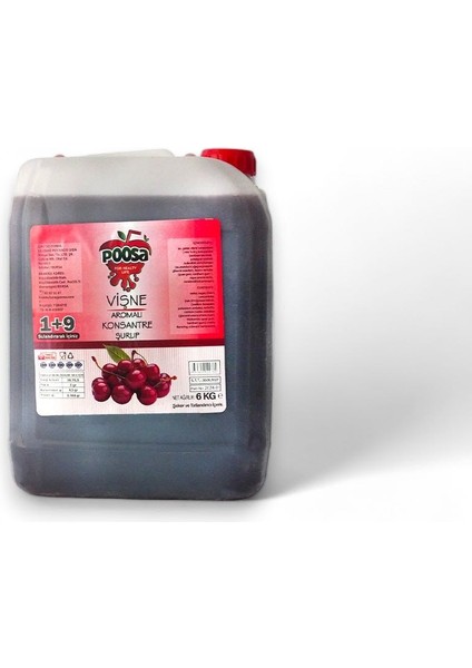 Poosa 6 kg 1+9 Vişne Aromalı Konsantre Içecek