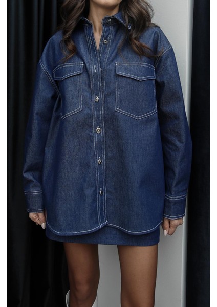 Mavi Ponzio Oversize Denim Gömlek
