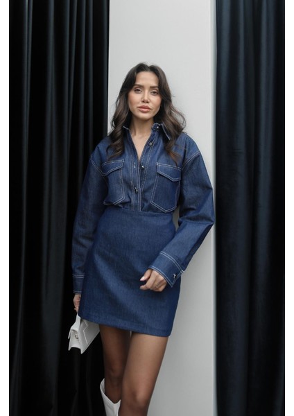 Mavi Ponzio Oversize Denim Gömlek