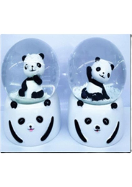 Samur Parti Parti Aksesuar & Kostüm Siyah-Beyaz Panda Kar Küresi Büyük Boy