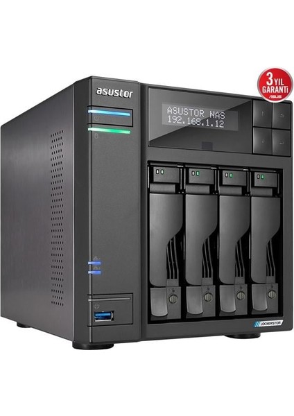 Lockerstor 4 Gen2 AS6704T-16GB Celeron N5105-16GB Ram-4diskli Nas Server (Disksiz)