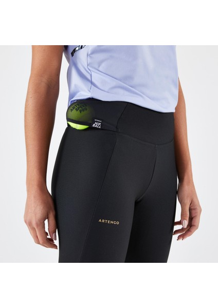 Kadın Tenis Taytı - Siyah - Dry Hip Ball Beden: M / W30 L31 ,