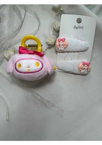 Kız Çocuk Figürlü ve Çıtçıtlı Toka Seti