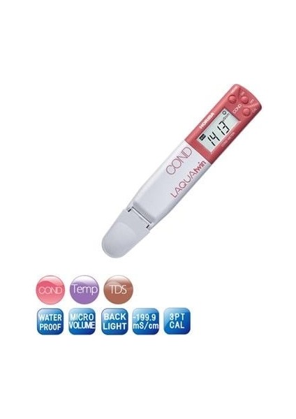 Horıba Laquatwin Ec-33 Iletkenlik ve Tds ve Sıcaklık Ölçer 20.00... 199.99 Ms/cm | 1000... 9990 Ppm | 0... 50 °c