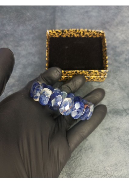 Mos Tesbih Sodalit Doğal Taş Rolex Bileklik
