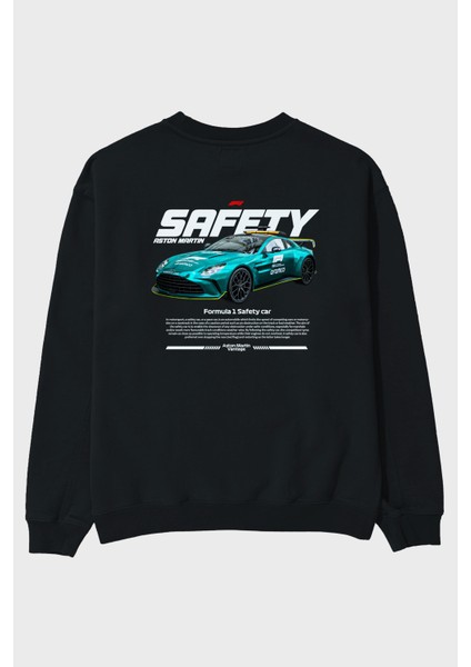 Safety Car F1 Arka Baskılı Anime Oversize Sweatshirt Erkek Kadın Unisex