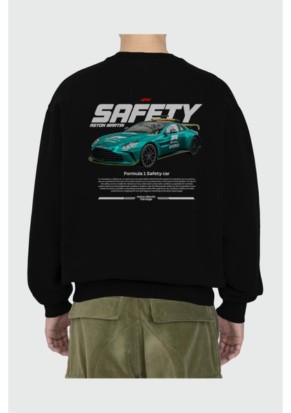 Safety Car F1 Arka Baskılı Anime Oversize Sweatshirt Erkek Kadın Unisex fiyatları