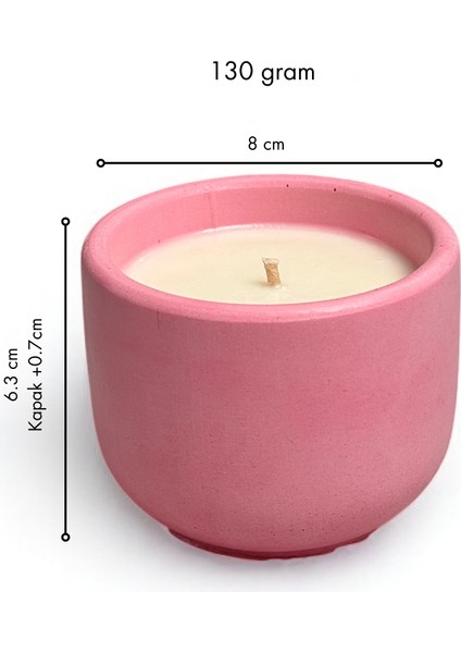 Pine Haven 130G Soya Mumu - El Yapımı Pembe Beton Kapta fırsatları