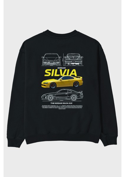 Nıssan Sılvıa 1 Arka Baskılı Anime Oversize Sweatshirt Erkek Kadın Unisex