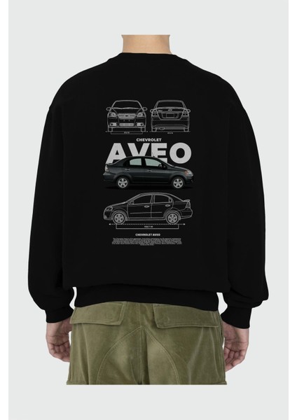 Chevrolet Aveo Arka Baskılı Anime Oversize Sweatshirt Erkek Kadın Unisex fiyatları