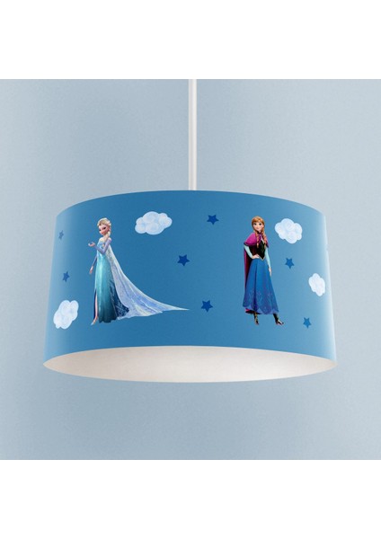 Bebek ve çocuk odası seksekli ve elsa anna desenli avize