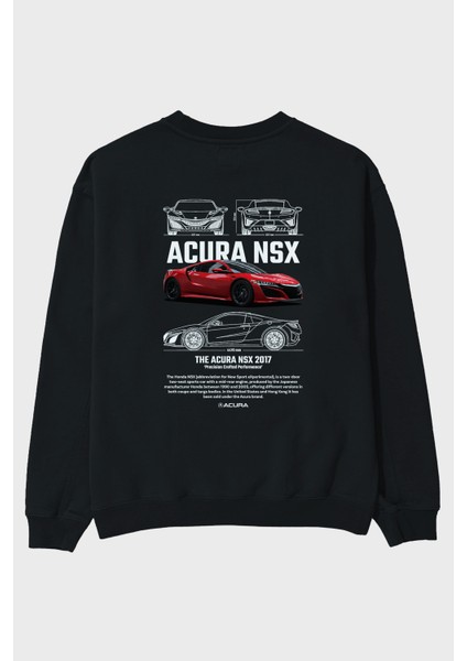 Honda Acura Nsx 1 Arka Baskılı Anime Oversize Sweatshirt Erkek Kadın Unisex