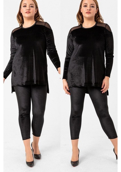 Büyük Beden Kadife Tayt