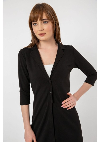 Truvakar Kol Ceket Yaka Düğmeli Krep Hırka/ceket fiyatları