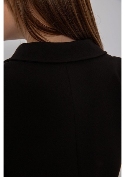 Truvakar Kol Ceket Yaka Düğmeli Krep Hırka/ceket indirimleri