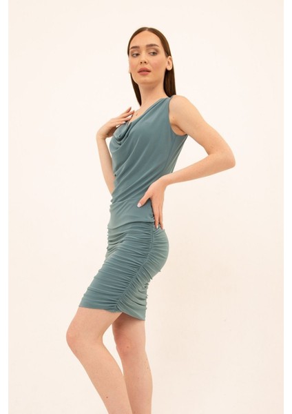 Beli Fermuarlı Büzgülü Etek modelleri